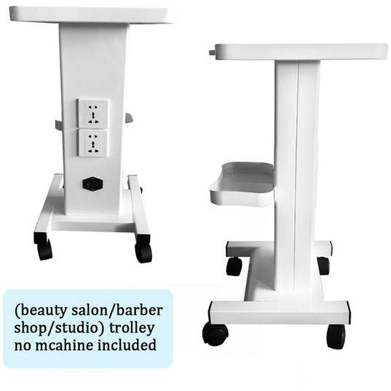 Chariot de maquillage Chariot de travail Chariot de coiffure Chariot de service Métal Chariot de beauté ABS Trolley Chariot de salon pour appareils de beauté avec socle