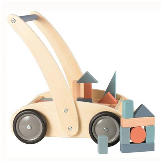 Chariot De Marche Avec Blocs En Bois Beige