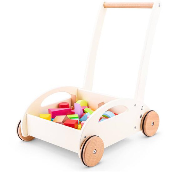 Chariot De Marche Et Blocs En Bois Blanc