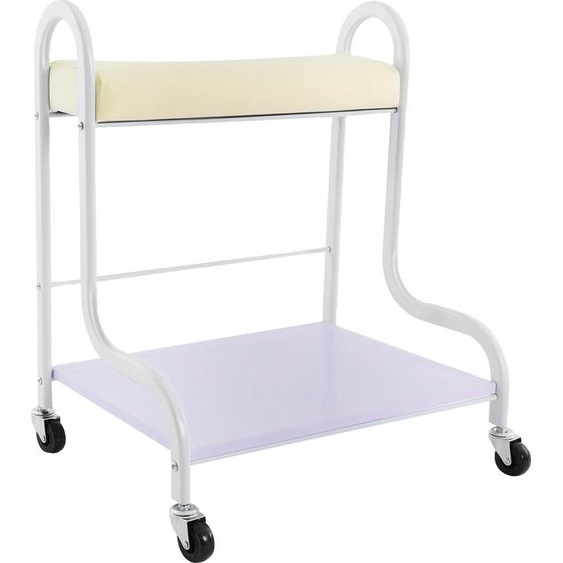 Chariot de salon, design portable, métal et bois durables, chariot de bain