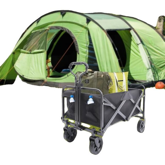 Chariot de service pliable, construction robuste, poignée réglable, grande capacité de charge