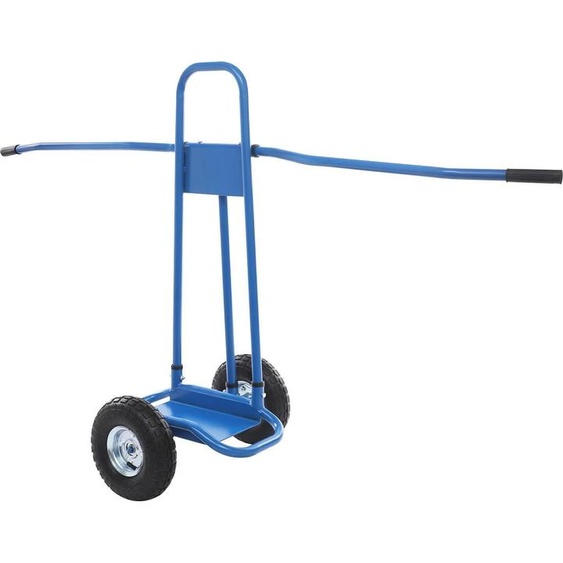 Chariot de transport de panneaux - Chariot à panneaux - Charge maximale 220 kg - Fer - Roues 26 cm - Dimensions 120 x 85 cm - Poignées antidérapantes - Résistant à la rouille - Bleu