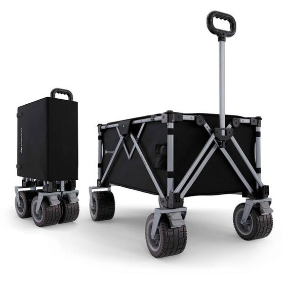 Chariot De Transport Pliable, Capacité 130 Litres, Capacité Charge 100 Kg, Poids 10kg Noir