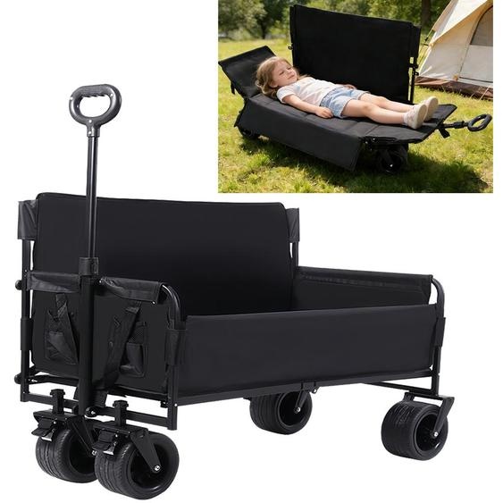 Chariot de transport pliable, lit de camping, chariot de promenade, chariot pour enfants, chariot de plage