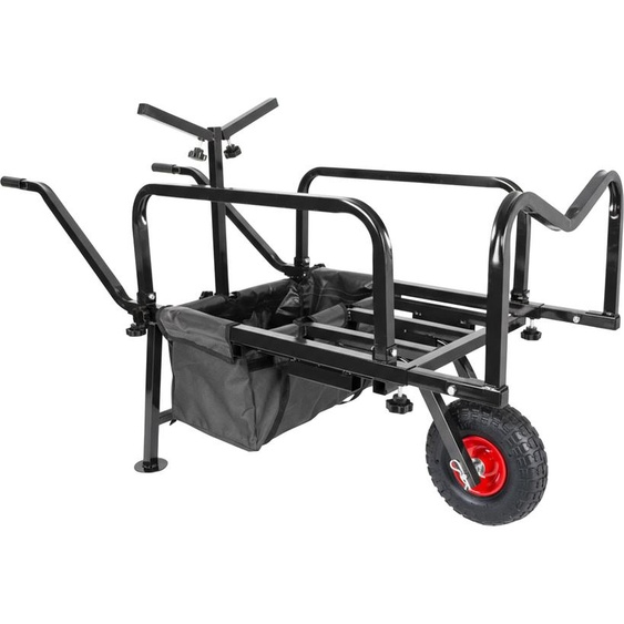 Chariot de transport pour cannes à pêche relaxdays avec sac