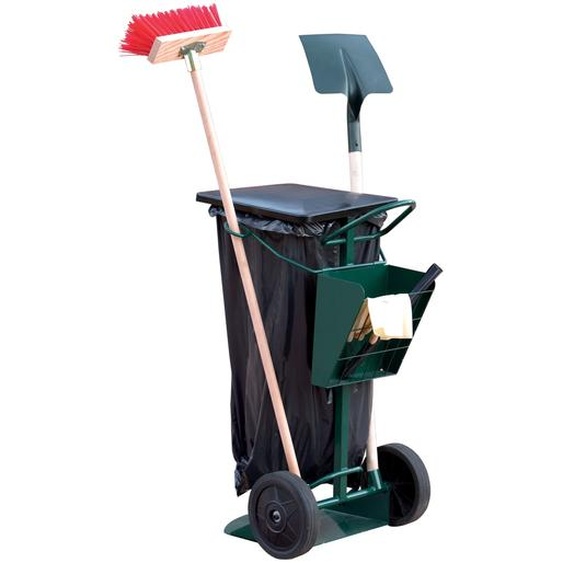 Chariot de voirie 2 roues pour sac poubelle 150 L