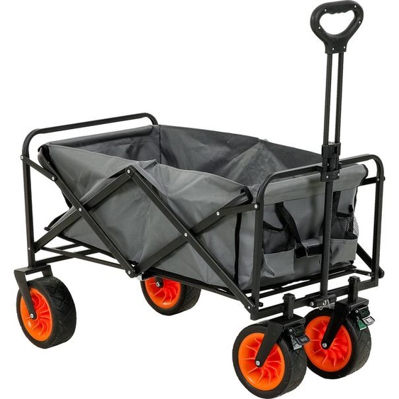 Chariot dextérieur à 4 roues - pliable pour gagner de la place & utilisable de manière polyvalente