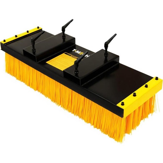 Balai pour chariot élévateur, largeur 1 300 mm - Poils en polypropylène interchangeables de 270 mm - Dimensions standard pour fourches, balai à fixer sur chariot élévateur, balai de balayage pour intérieurs dentrepôt, cadre en acier renforcé et résistant