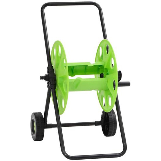 Chariot enrouleur vert pour tuyau de 60 m 1/2 acier