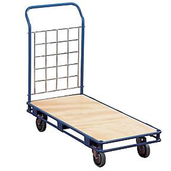 Chariot grand plateau 1 dossier, charge 250 kg