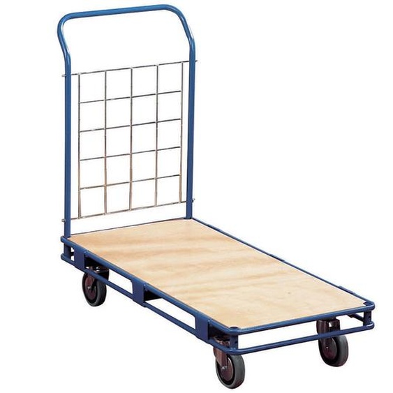 Chariot grand plateau 1 dossier, charge 250 kg