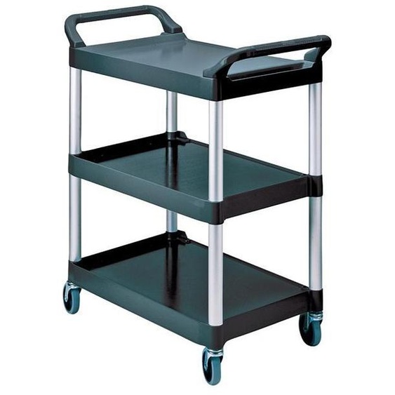 Chariot multifonction Rubbermaid noir