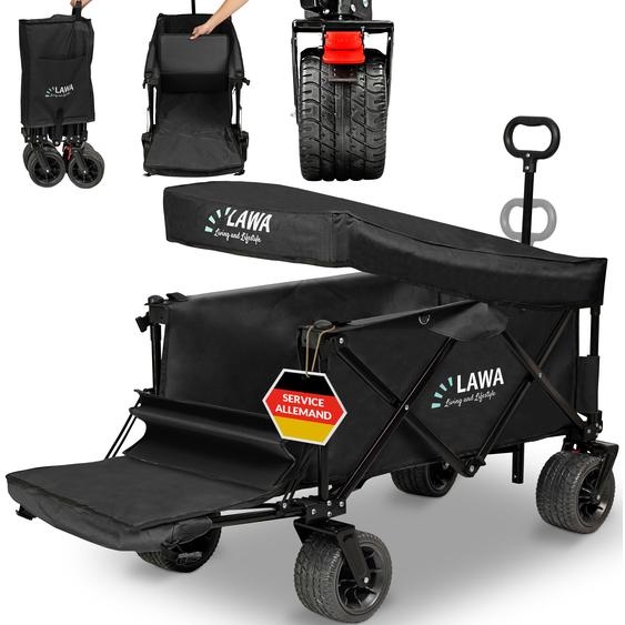 chariot pliable avec toit capacité de charge 100 kg frein roues larges chariot de plage pliable chariot à main chiens chariot de transport pliable