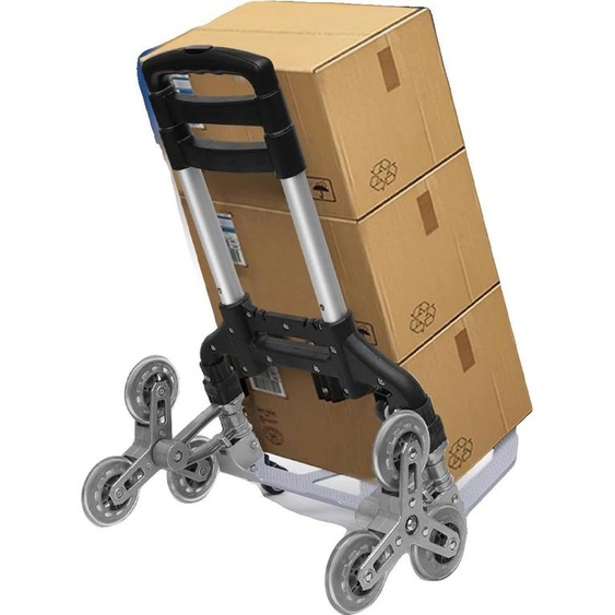Chariot pliable, cadre en aluminium, stockage facile, grande capacité de charge