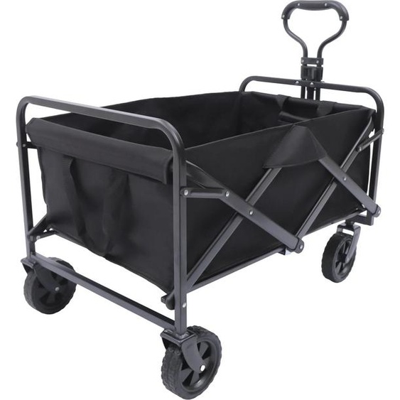 Chariot pliable, chariot de transport pour la plage & le jardin, modèle robuste, roues en caoutchouc, pour lextérieur