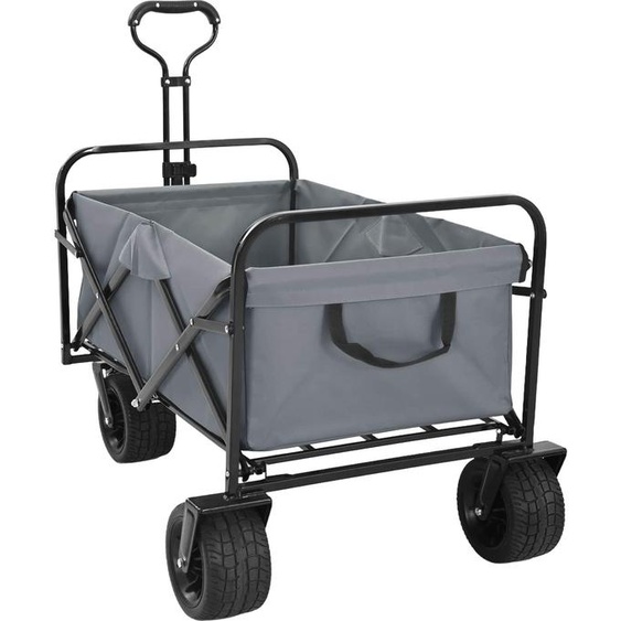 Chariot pliant Gris 89 x 63 x 96 cm Acier et polyester Oxford
