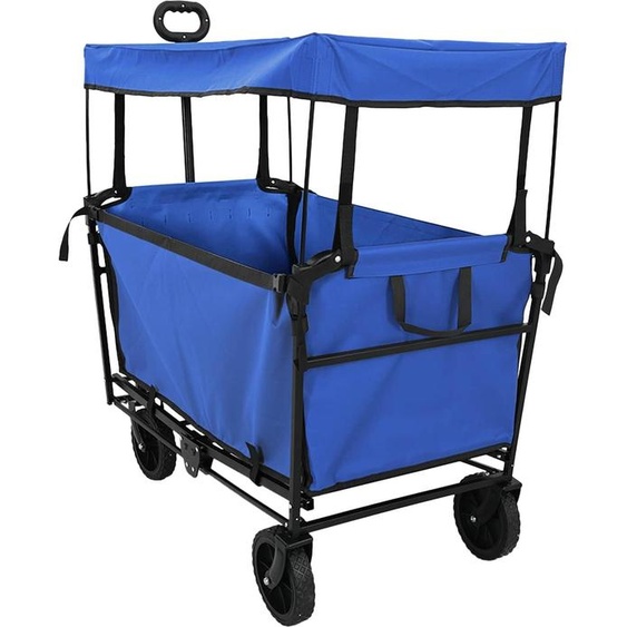 Chariot à Main Pliable Noir 105 x 56,5 x 116 cm Tissu Oxford