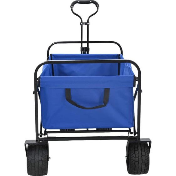 Chariot pliant vidaXL bleu 89 x 63 x 96 cm en acier et polyester Oxford