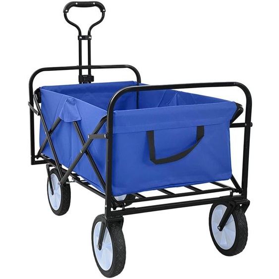 Chariot pliant vidaXL bleu 94 x 53 x 99 cm en toile Oxford