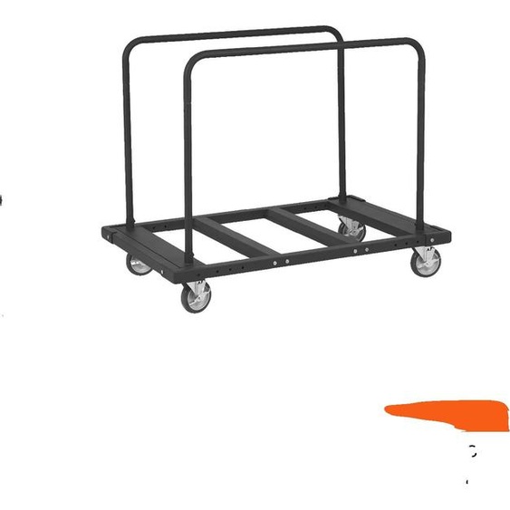 Chariot pour cloisons sèches, capacité de charge 1800 lbs, construction robuste en acier, noir
