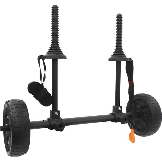 Chariot pour kayak, largeur réglable, châssis amovible en aluminium, noir