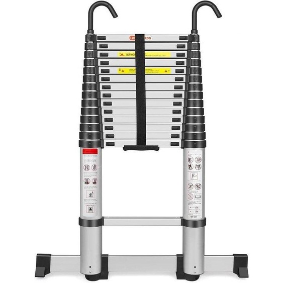 Chariot télescopique en aluminium avec hauteur de travail, pour un usage privé ou professionnel, capacité de charge max. 150 kg