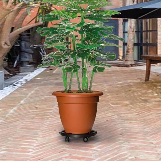 Chariots à plantes avec roues 3 pcs Diamètre 30 cm Noir 170 kg