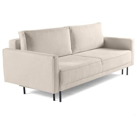 Charlie - canapé droit 3 places - convertible avec coffre - en tissu - Beige