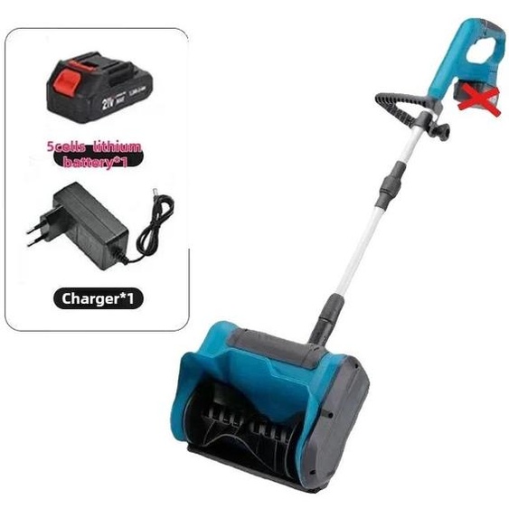 Chasse-neige électrique, moteur sans balais, fonctionnement sans fil, avec batterie à 5 cellules, électrique
