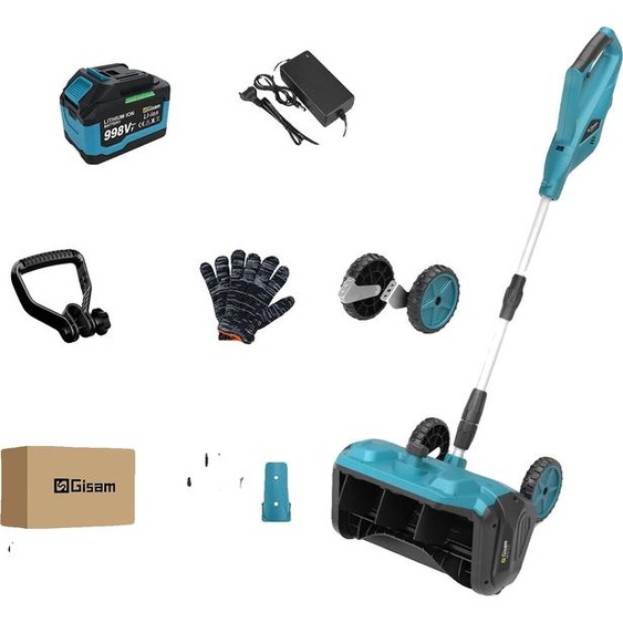 Chasse-neige, moteur sans balais, fonctionnement sans fil, 1 batterie, électrique