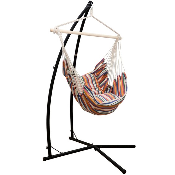 Châssis de chaise suspendue avec fauteuil suspendu 215cm Châssis métallique jusquà 120kg avec 2 coussins