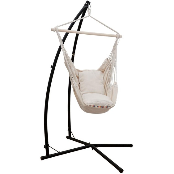 Châssis de chaise suspendue avec fauteuil suspendu 215cm Châssis métallique jusquà 120kg avec 2 coussins