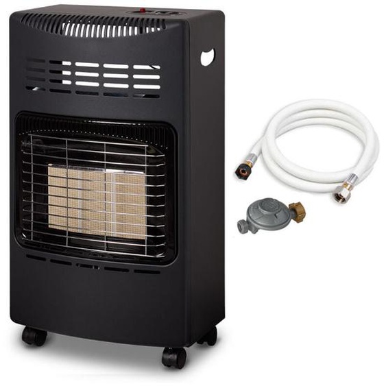 Chauffage dappoint gaz 4200 - Prêt à lemploi livré avec Tuyau et détendeur-Intérieur-Brûleur céramique Infrarouge-3 Puissances de Chauffe-jusquà
