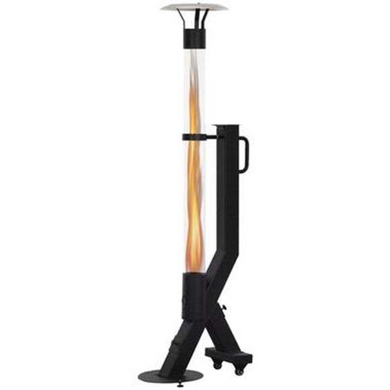 Chauffage de terrasse à pellets Green Flame Rocket Heater - 58.3 x 30 x 152.2 cm