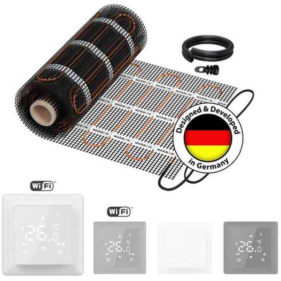 Chauffage mural électrique  CLASSIC LIGHT 100 W/m² avec Thermostat TS 100 Smart WiFi Touch blanc - 4 m²