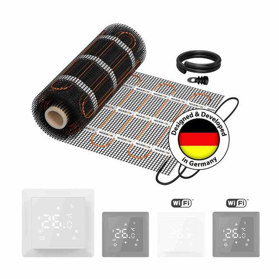 Chauffage mural électrique  CLASSIC LIGHT 100 W/m² avec Thermostat TS 100 Touch blanc - 7 m²