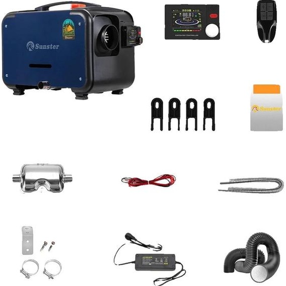 Chauffe-air diesel portable,Bluetooth, fonctionnement ultra-silencieux, 8KW 12V 24V 220V