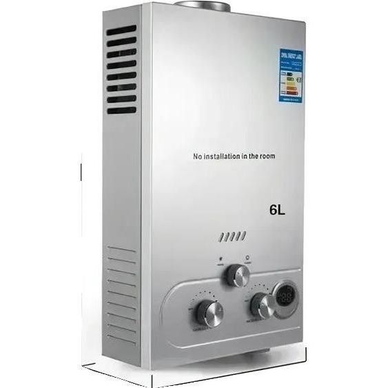 Chauffe-eau à gaz, chauffe-eau instantané, conception pour montage mural, 6L