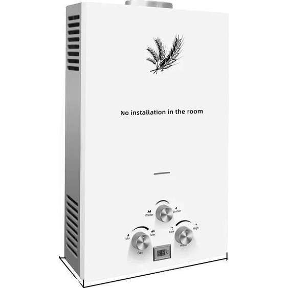 Chauffe-eau, acier inoxydable, conception à débit continu, 32 kW, 16 l, blanc