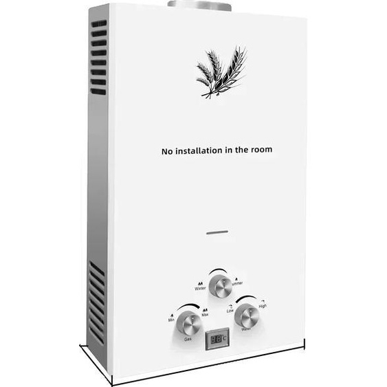 Chauffe-eau, acier inoxydable, conception à débit continu, 36 kW, 18 l, blanc