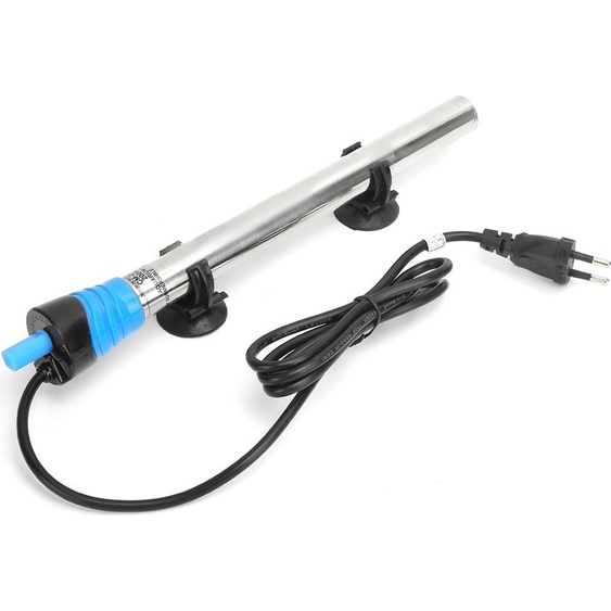 Chauffe-eau daquarium, acier inoxydable 100W avec ventouse, thermostat automatique 18-34°C, EU 220-240V