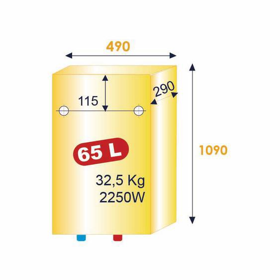 Chauffe-eau plat multi-positions MALICIO 3 stéatite connecté 65L - THERMOR - 231064