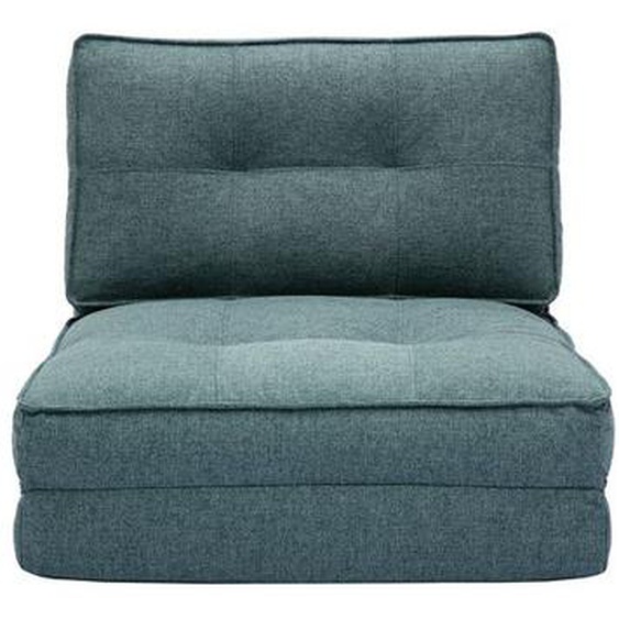 Chauffeuse 1 place convertible en tissu vert de gris SALLY