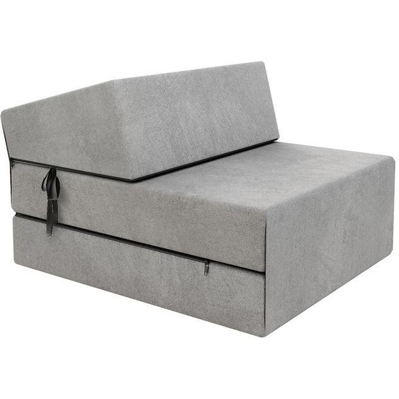 Chauffeuse convertible moderne - FDM - Gris 14 cm x 71 cm x 204 cm - Fabrication Européenne