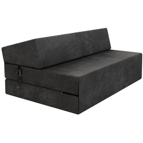 Chauffeuse convertible moderne - FDM - Noir 14 cm x 121 cm x 204 cm - Fabrication Européenne