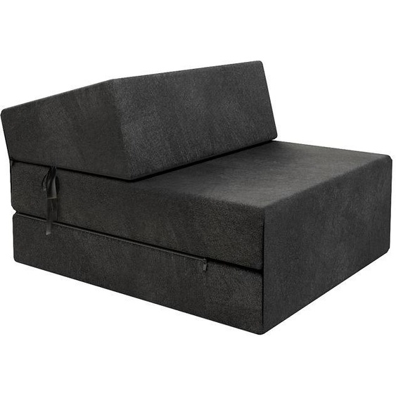 Chauffeuse convertible moderne - FDM - Noir 14 cm x 71 cm x 204 cm - Fabrication Européenne