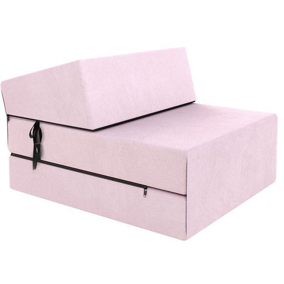 Chauffeuse convertible moderne - FDM - Rose pâle 14 cm x 71 cm x 204 cm - Fabrication Européenne