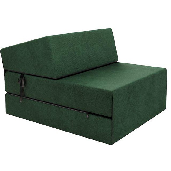 Chauffeuse convertible moderne - FDM - Vert foncé 14 cm x 71 cm x 204 cm - Fabrication Européenne