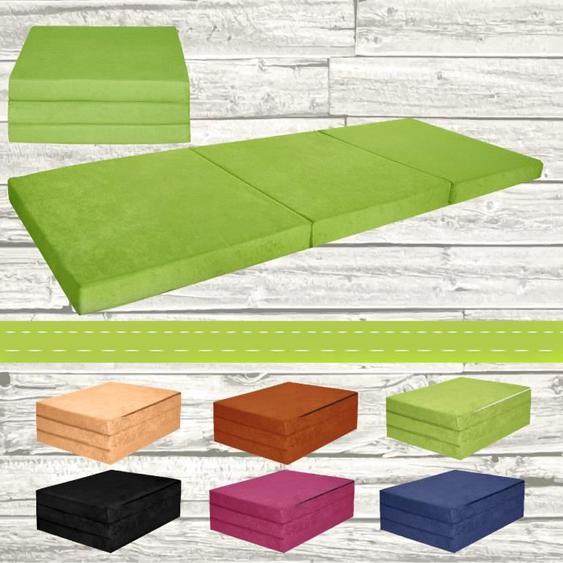 Matelas dappoint pliant 195x80x9 cm - FORTISLINE - Vert clair - Pour enfants et invités inattendus