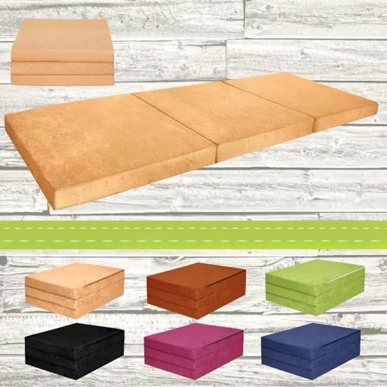 Chauffeuse couchage dappoint matelas plient lit dinvité futon 195x80x9cm SABLE/BEIGE